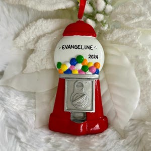 ON SALE! Personalized Child Gumball Machine Christmas Ornament