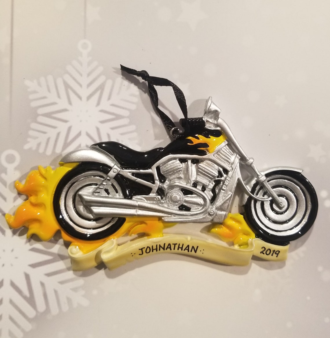 Personalized Motorcycle Christmas Ornament Etsy