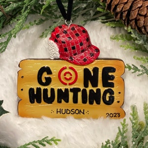 Personalized Gone Hunting Christmas Ornament