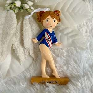 Personalized Gymnast Christmas Ornament