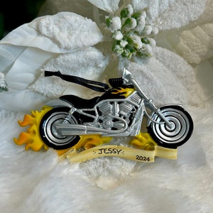 Personalized Motorcycle Christmas Ornament