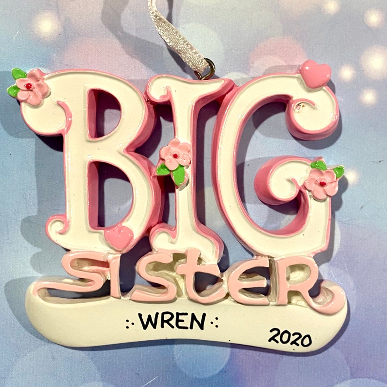 Personalized Big Sister Christmas Ornament Etsy
