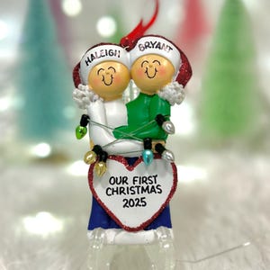 Personalized  Our 1st Christmas Couple Ornament
