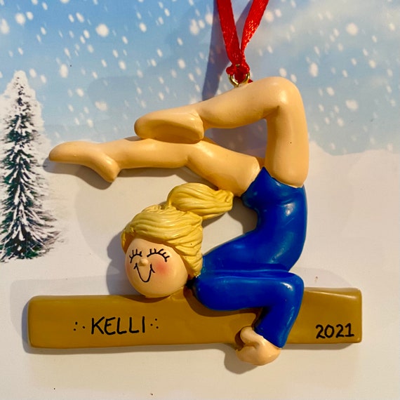 Gymnastics personalized christmas ornament Clearance