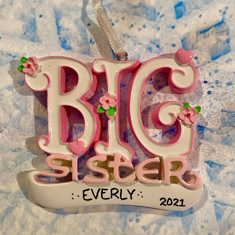 Personalized Big Sister Christmas Ornament Etsy