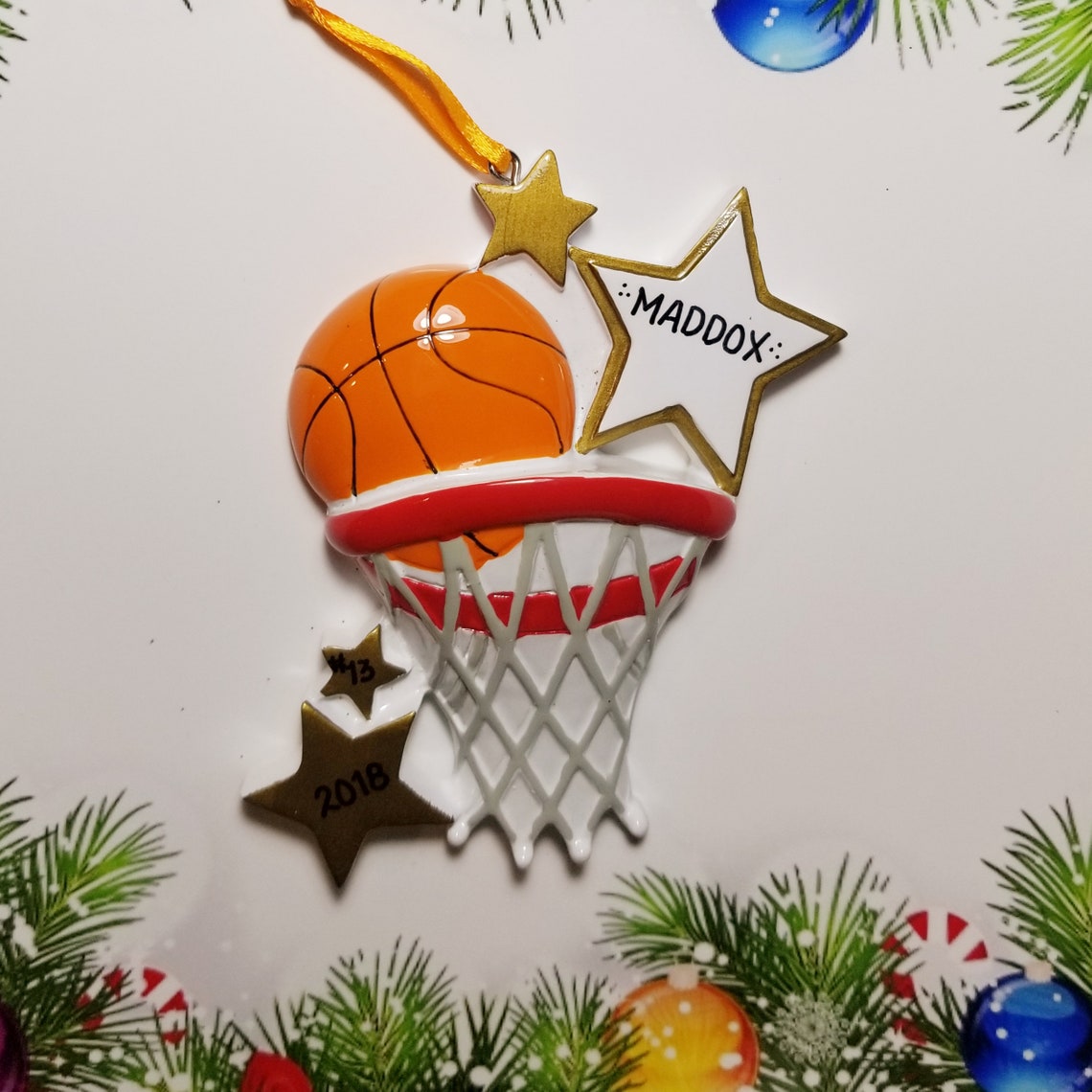 Personalized BASKETBALL Christmas Ornament Etsy