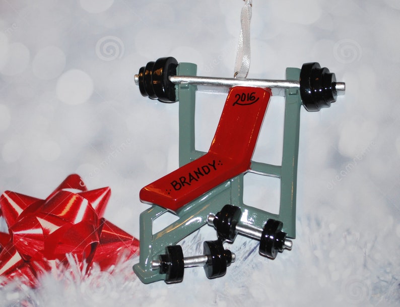 Personalized Weight Lifter Christmas Ornament Etsy