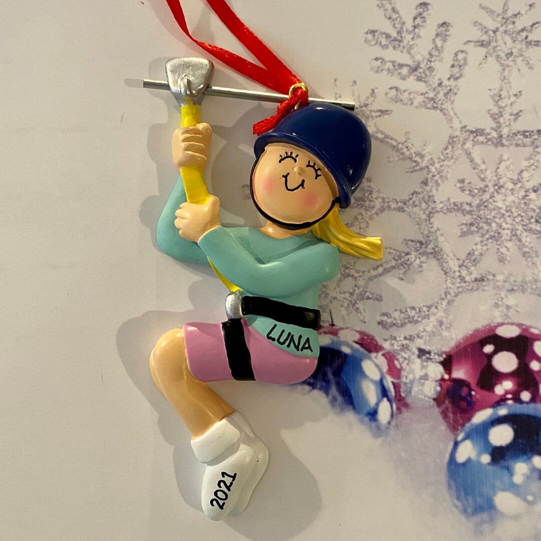 Zip Line Christmas Ornament 