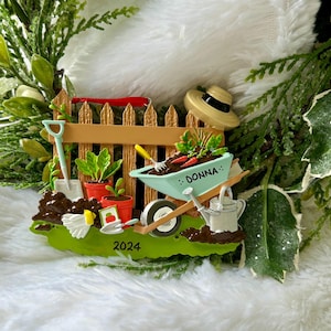 Personalized Gardening Christmas Ornament