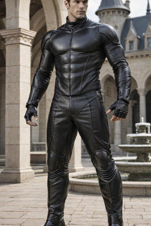 Handmade leather superhero armor suit: Costume fit and cosplay costume