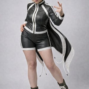 Tougen Anki Inspired Black & White Leather Cosplay Outfit – Heroic  Style Costume with Cape