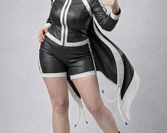 Tougen Anki Inspired Black & White Leather Cosplay Outfit – Heroic  Style Costume with Cape