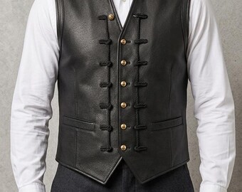 Men's Genuine Sheep Leather Vest: Custom Fit