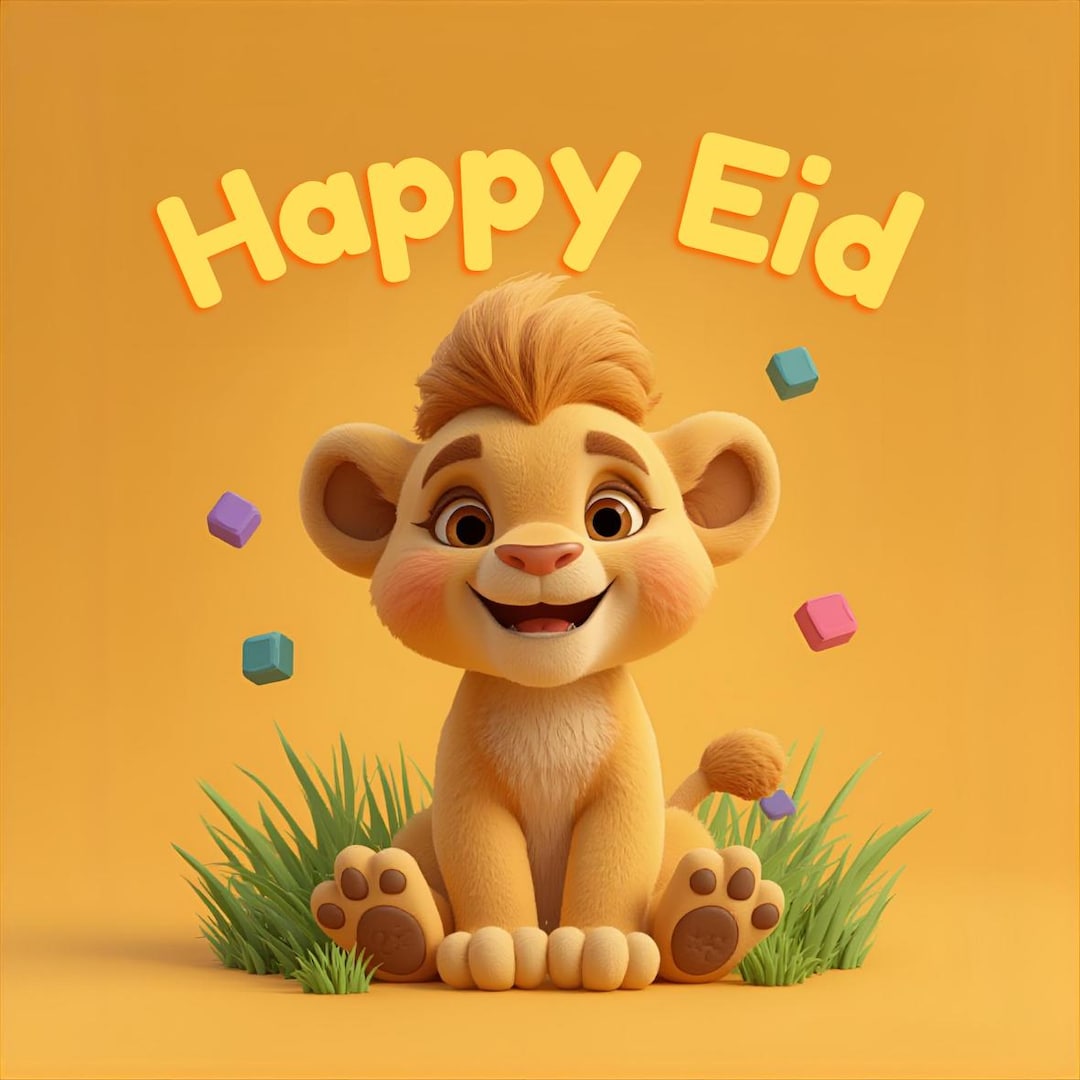 Ied Sticker Happy Ied With Cute Little Animal Sticker - Etsy