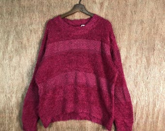Vanilla studio roze shag shaggy gebreide mohair gebreide kleding #6484DL