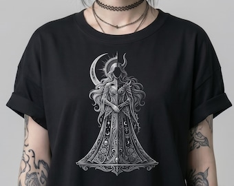 Dark Feminine Shirt, Divine Dangerous Woman Tee, Gothic Girl Power, Occult Shirt