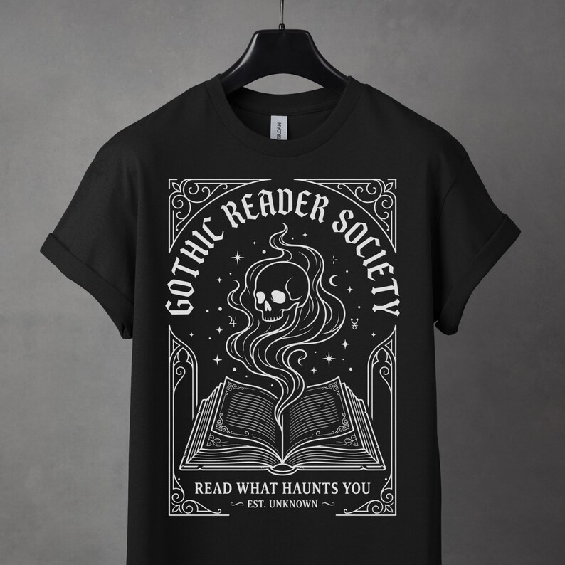Gothic Reader Society Tee, Dark Academia Horror Book Club Shirt image 3
