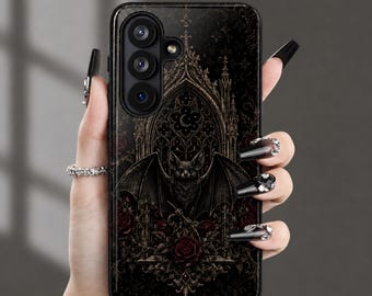 Gothic Phone Case, Vampire Bat Case, Dark Romance iPhone Samsung S26 Cover