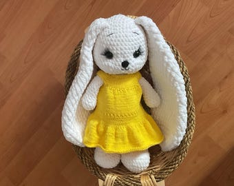 Crochet bunny pattern +dress pattern 2 in 1/Amigurumi Bunny PDF/