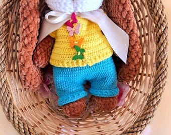 Gehaakt amigurumi-patroon konijn (Engelse pdf), haakinstructies handgemaakt speelgoed