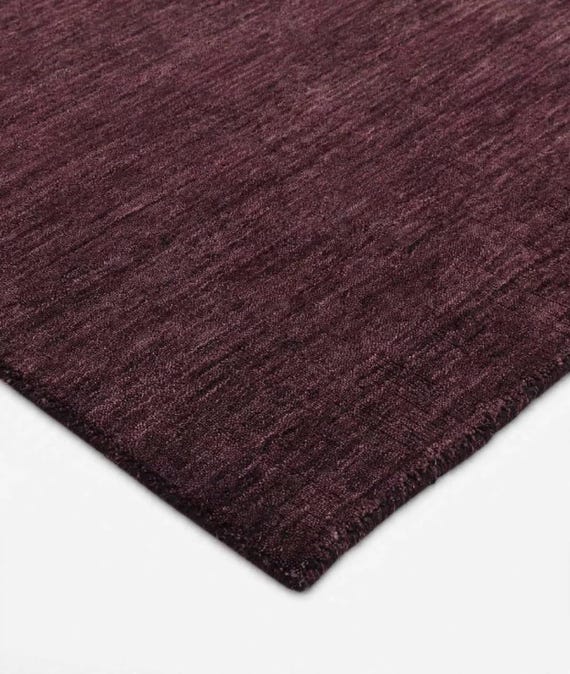 Solid Burgundy Area Rug, Hand Tufted Wool Rug, Wine Red Rug, Maroon Area Rug, Solid Color Rug, Modern Minimalist Rug, Living Room Rug