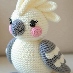 Kakadu Amigurumi Häkelanleitung | Anfänger Vogel Plüsch Anleitung (PDF Download)