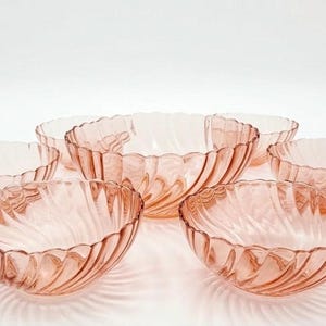 Grand saladier en rosaline vintage - Chineries Fleuries