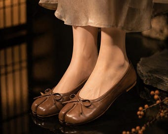 Mocassins tabi pour femme, ballerines à bout fendu, chaussures ninja japonaises, mocassins d'été Mary Jane, chaussures tabi minimalistes