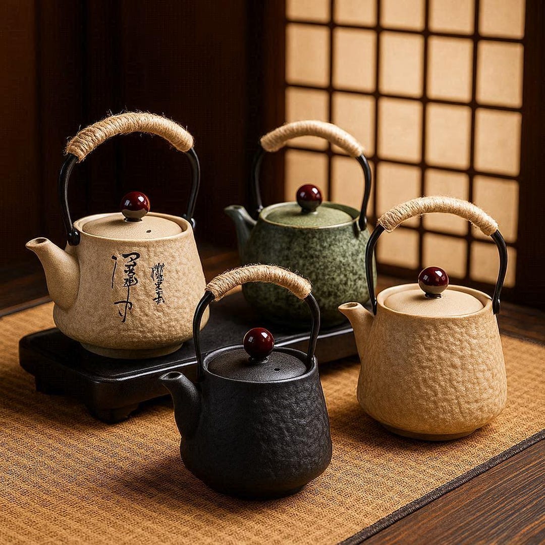 Retro Japanese Ceramic Teapot – Rustic Kung Fu Tea Ceremony Pot - Etsy