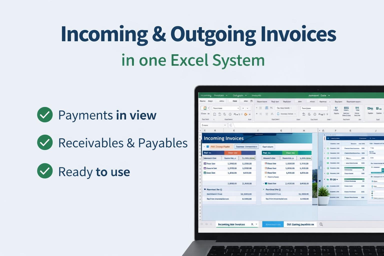 Incoming & Outgoing Invoices in One Excel System for Small Businesses ...