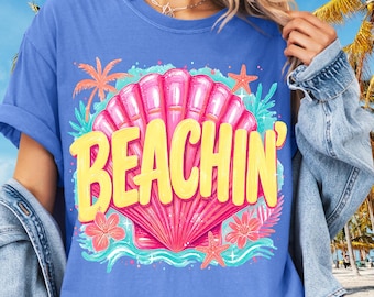Girly Trendy Kid Design Women Pink Preppy Png, Print Beach Coastal Watercolor Trending Png, Everyday Summer Beachin' Png, Digital Download