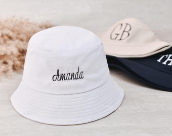 Sombrero de pescador tribal bordado personalizado para novia - Regalo para la despedida de soltera de las damas de honor - Accesorio elegante para la fiesta de la novia
