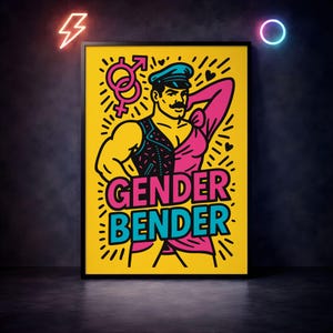 Gender Expression Poster — Queer Pop Art Print, Bold LGBTQ Pride Wall Decor Digital Download (Printable Art)