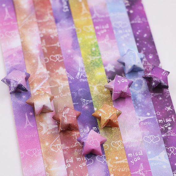Love And Tower Origami Lucky Star Paper Strips Star Folding Paper Pack Of 80 Strips