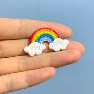 Regenbogen Patches Selbstklebend Bügelbild Patch Schuhe Rucksack Dekoration Kleidung Accessoire