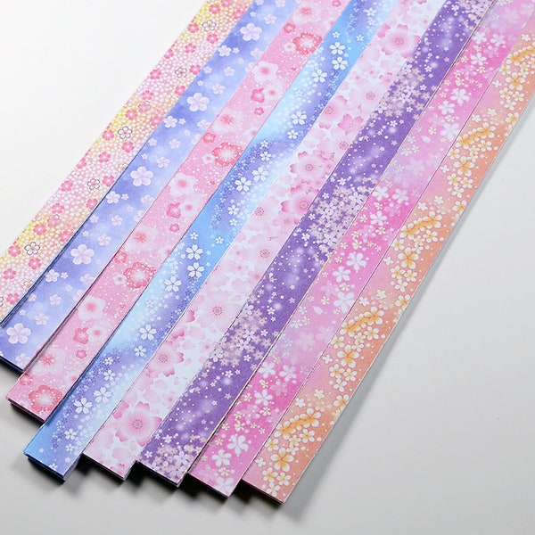 Cherry Blossom Origami Lucky Star Paper Strips Sakura Star Folding Paper - Pakket van 80 Strips