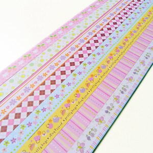 Mixed Print Origami Lucky Star Paper Strips Gift Folding DIY - Pack of 130 Strips Flower Checks and Butterflies
