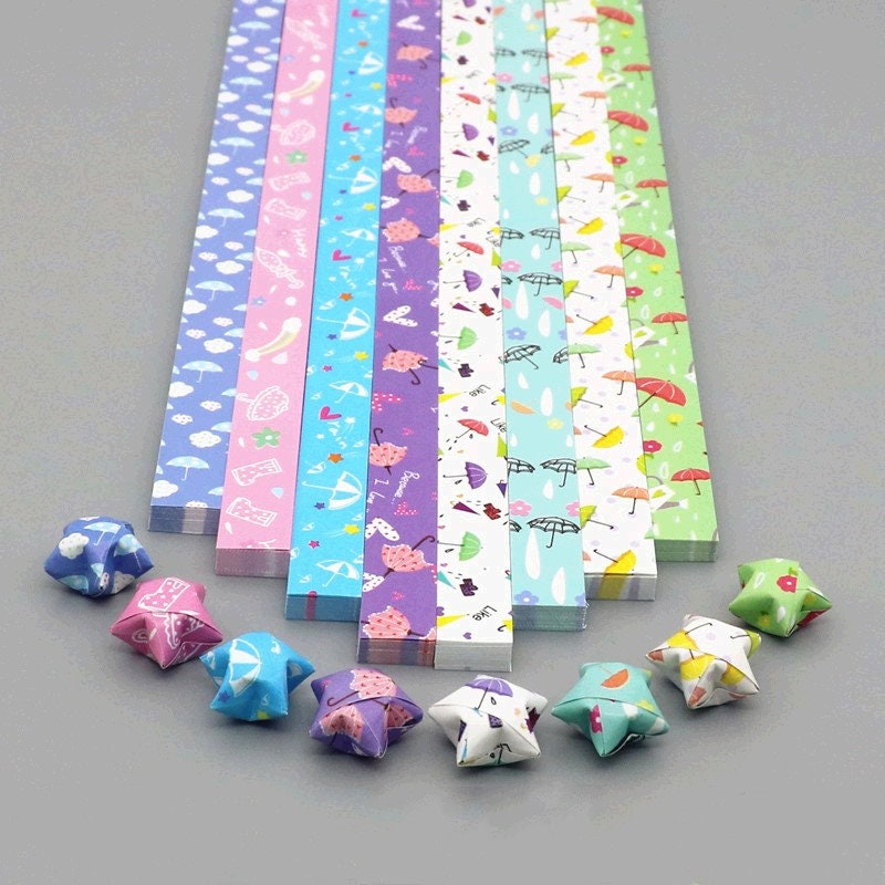 5 Packs Origami Lucky Star Starry Patriotic USA Ombré Folding