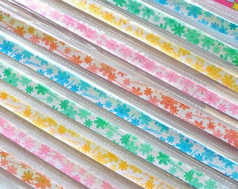 Rainbow Flowers Origami Lucky Star Paper Strips Star Folding DIY - Pack of 50 Strips
