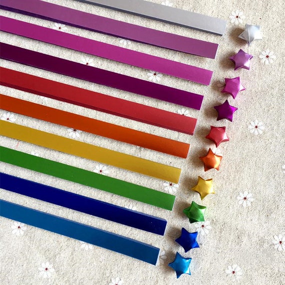 Gorgeous Jewel Tone Origami Lucky Star Paper Strips Star Folding Diy Pack Of 100 Strips