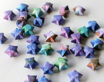 Galaxy Stars Origami Lucky Stars-Starry Night Wishing Stars/Party Supply/Home Decor/Gift Fillers/Embellishment