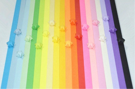Origami Lucky Star Paper Strips Fresh Clover Mixed Designs Star