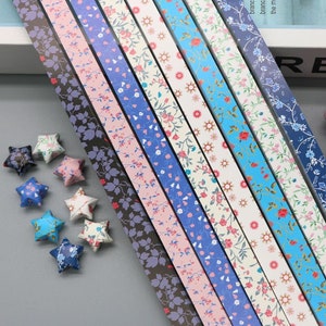 Origami Lucky Star Paper Strips Romantic Floral Mixed Designs Star ...