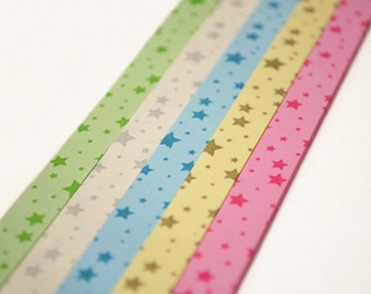 Origami Lucky Star Paper Strips Star on Star DIY - Pack of 90 Strips