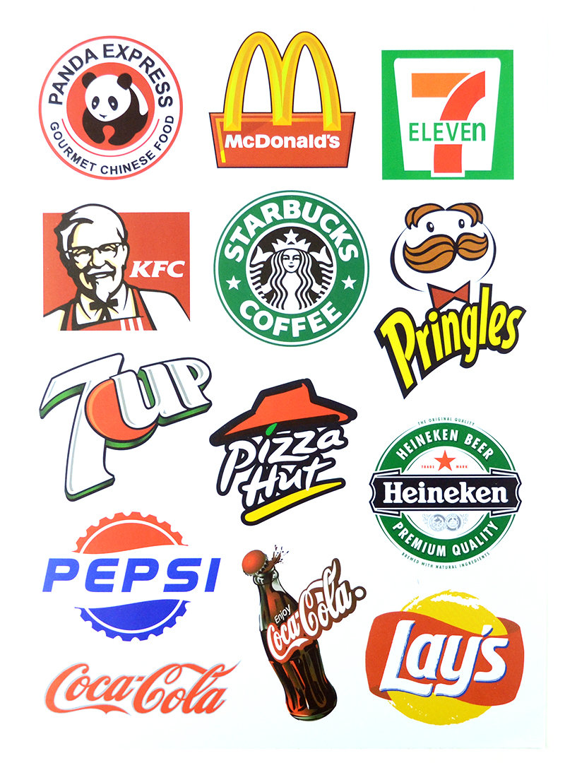Food Brand  Logo  Stickers  Laptop Suitcase Stickers  