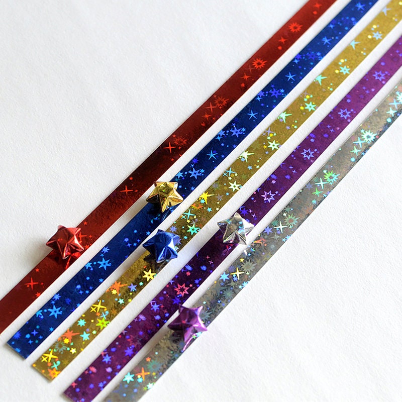Rainbow Lucky Star Strips/paper by khestad24