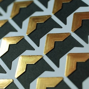 Gold Photo Corners Stickers - 3 Sheets 72pcs Scrapbooking Embellishment DIY Journal Stickers Diary Photo Album Self-Adhesive image 5