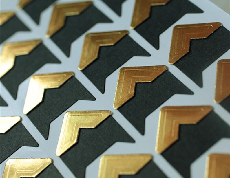Gold Photo Corners Stickers - 3 Sheets 72pcs Scrapbooking Embellishment DIY Journal Stickers Diary Photo Album Self-Adhesive image 5