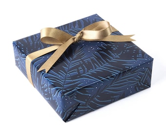 Starry Night Wrapping Paper,Wedding Gift Wrap,Navy Blue Wrapping Sheets,Holiday Gift Wrap