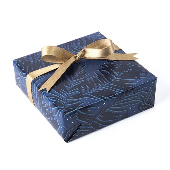 Starry Night Wrapping Paper wedding Gift Wrap navy Blue Wrapping